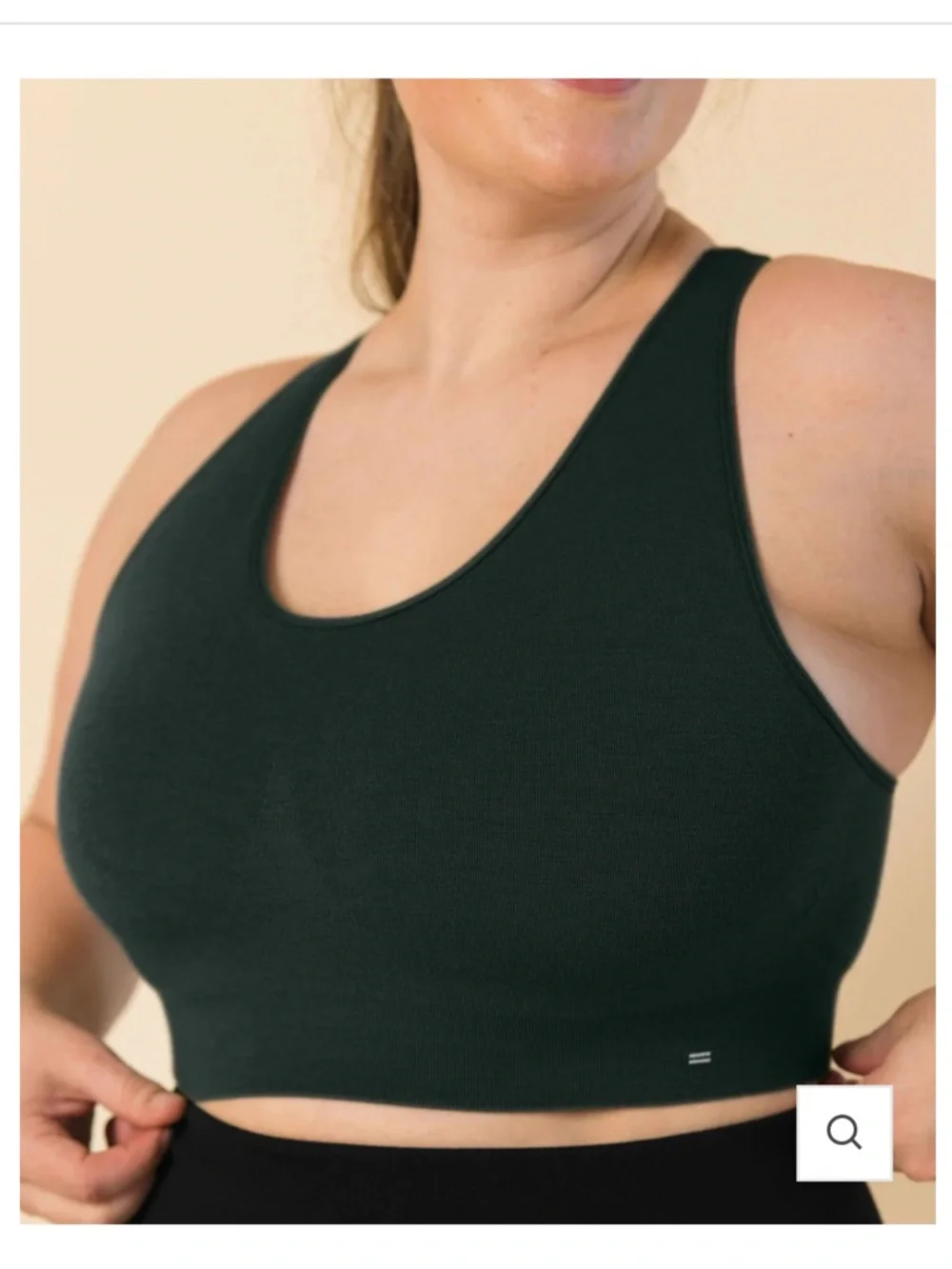 Branwyn Merino Essential Racerback Sports Bra - Picture 2 of 5